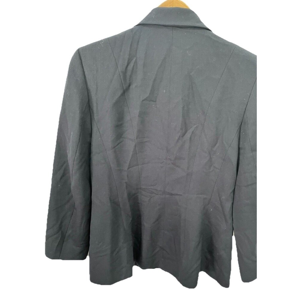 Vintage Laura Ashley Navy Blazer Coat Jacket 4 Button US 8 UK 12 100% Wool - Picture 2 of 9